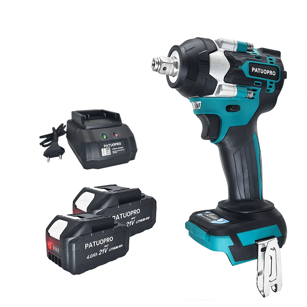 

1/2-Inch Cordless Impact Wrench Brushless Electric Wrench 500N.m Torque 4-Mode Speed Power Tools For Makita 18V Battery