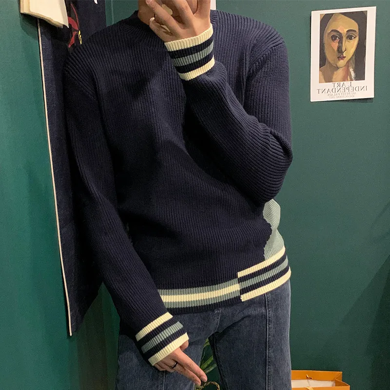 2022 Men Autumn Winter Fashion Stitching Pullover Sweater Tops Male Casual Long Sleeve Jumpers Men O-neck Knitted Tops U13
2022 Men Autumn Winter Fashion Stitching Pullover Sweater Tops Male Casual Long Sleeve Jumpers Men O-neck Knitted Tops U13