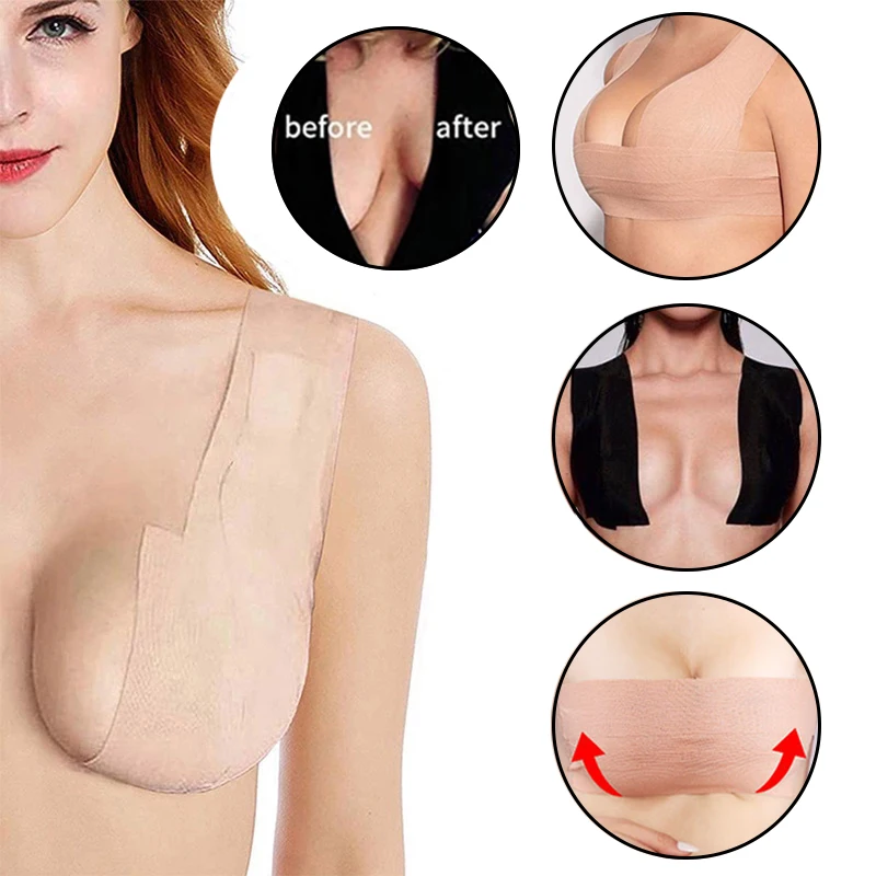 

Women Breast Nipple Covers Pasties Body Invisible Breast Lift Boob Tape Adhesive Bras Intimates Sexy Strapless Pads Push Up Bra