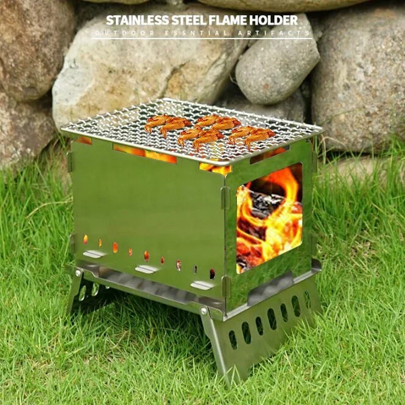 Outdoor Camping Multi Functional Barbecue Rack Foldable Windproof Card Stove Portable Heating Cooking and Water Boiling Tools
Outdoor Camping Multi Functional Barbecue Rack Foldable Windproof Card Stove Portable Heating Cooking and Water Boiling Tools