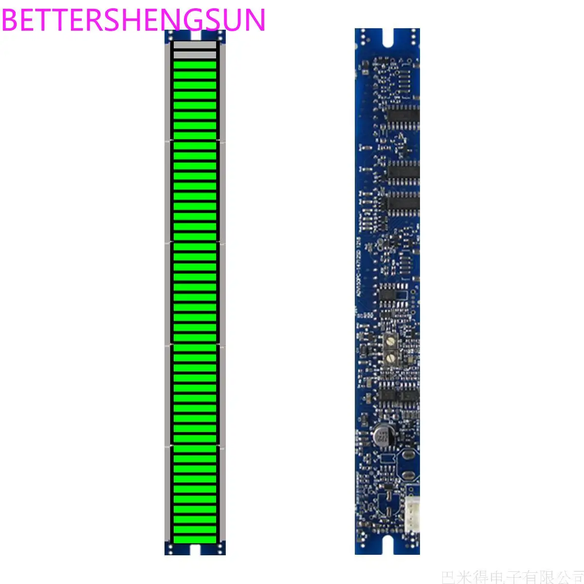 

Can measure 1-5V, 4-20mA and other analog signals Emerald LED light bar display module Water level display meter