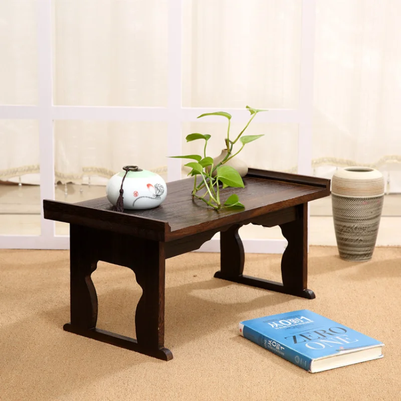 

Asian Antique Furniture Japanese Floor Tea Table Folding Leg Rectangle Living Room Furniture Wooden Coffee Center Table Foldable