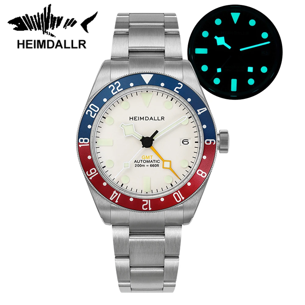 

Heimdallr NH34 BB58 GMT Diver Watch AR Coating Sapphire Luminous Water Resistance 200m Wristwatch 316L Stainless Steel Watches