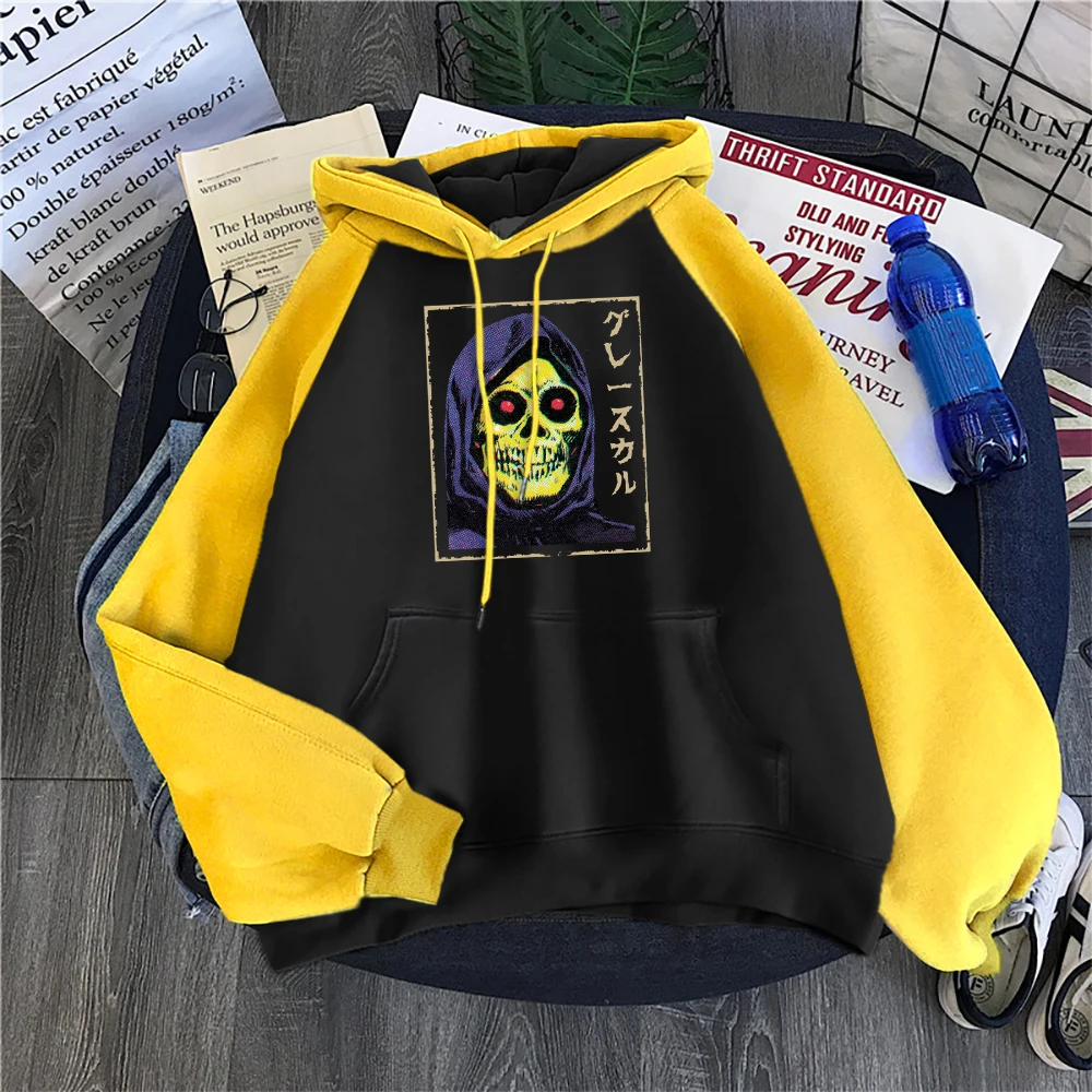 

Skeletor - Masters Of The Universe Prints Hoody Female Autumn Raglan Sweatshirt Loose All-Match Pullover Hip Hop Casual Clothes