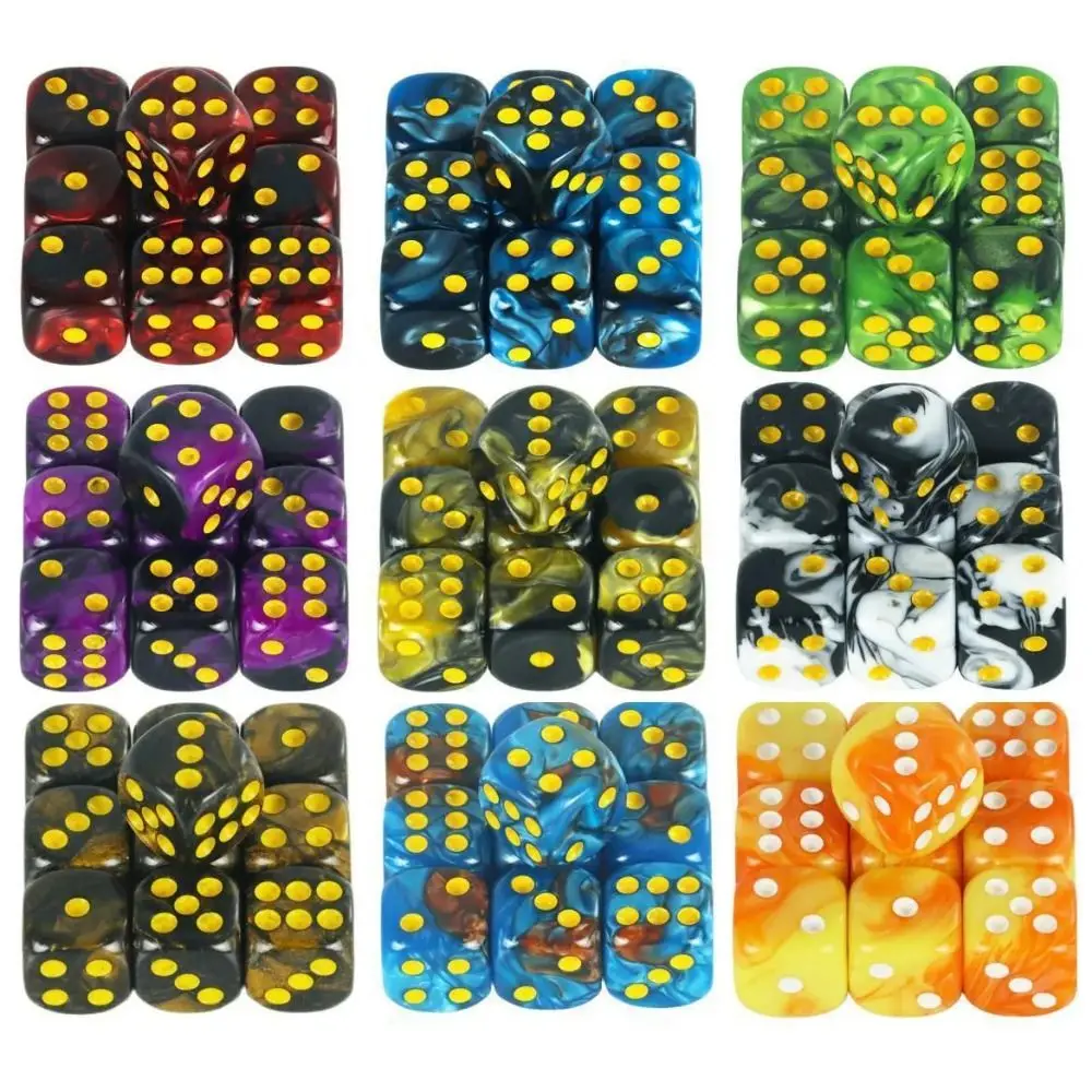 

10Pcs/set Role-Playing DND Dice Translucent Colors Party Game Table Game Acrylic D6 16mm Colored 6-sided Polyhedral Dice