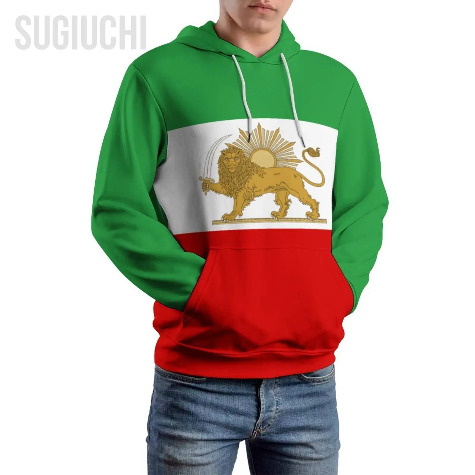

Unisex 3D Hoodie Emblem of Iran Lion And Sun Flag of Iran Men Women Polyester Harajuku Sweatshirt Pullover Hoodies Casual Cool