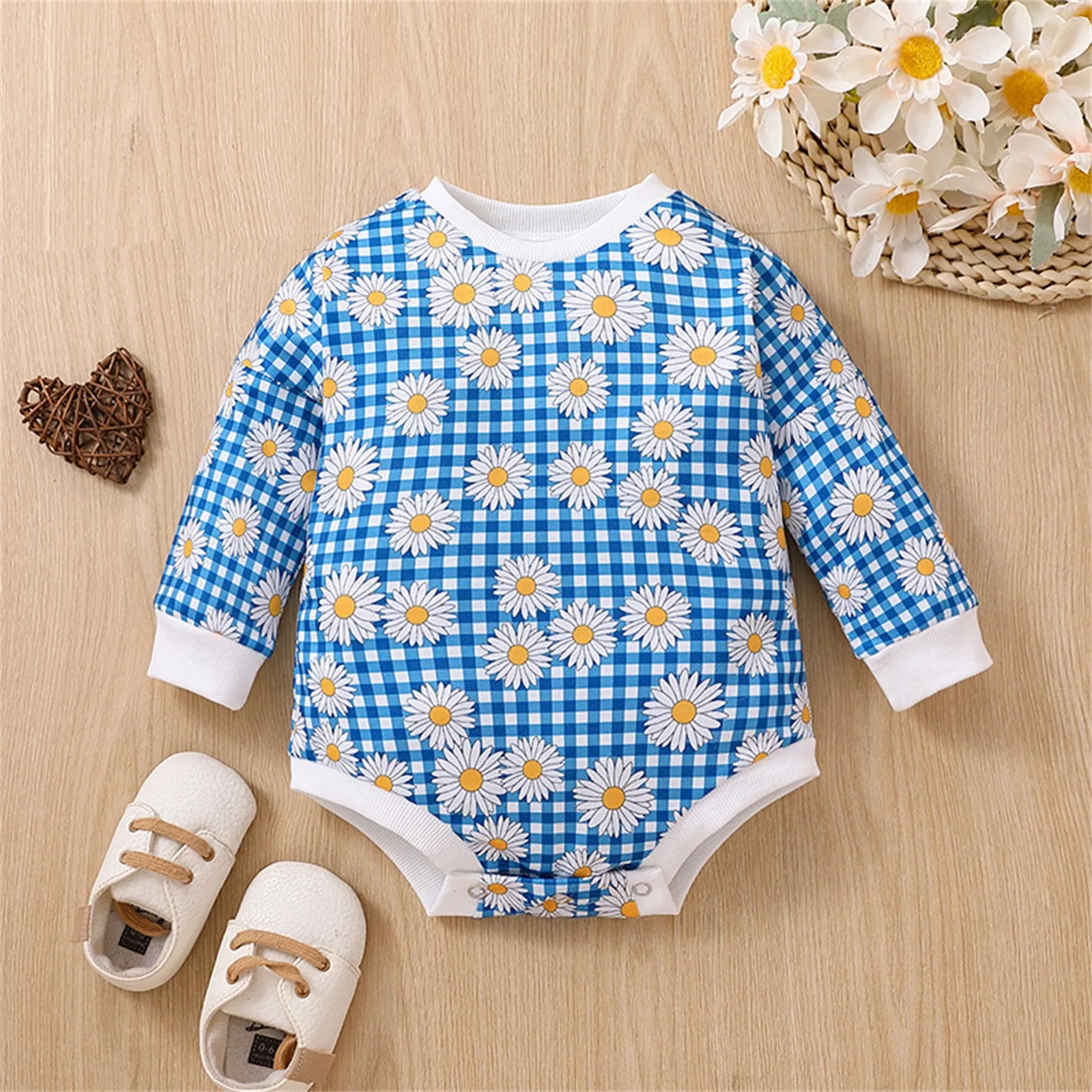 Infant Baby Girls Boys Cute Romper 0-24M Sunflowers Prints Long Sleeve Contrast Color Sweatshirt Jumpsuit Playsuit Baby Overalls
Infant Baby Girls Boys Cute Romper 0-24M Sunflowers Prints Long Sleeve Contrast Color Sweatshirt Jumpsuit Playsuit Baby Overalls