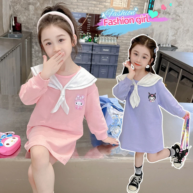 Kawaii Sanrios Y2K My Melody Kids Cotton Dress Cartoon Long Sleeves Pleated Skirt Anime Kuromi Autumn Princess Dress Girl Gift
Kawaii Sanrios Y2K My Melody Kids Cotton Dress Cartoon Long Sleeves Pleated Skirt Anime Kuromi Autumn Princess Dress Girl Gift