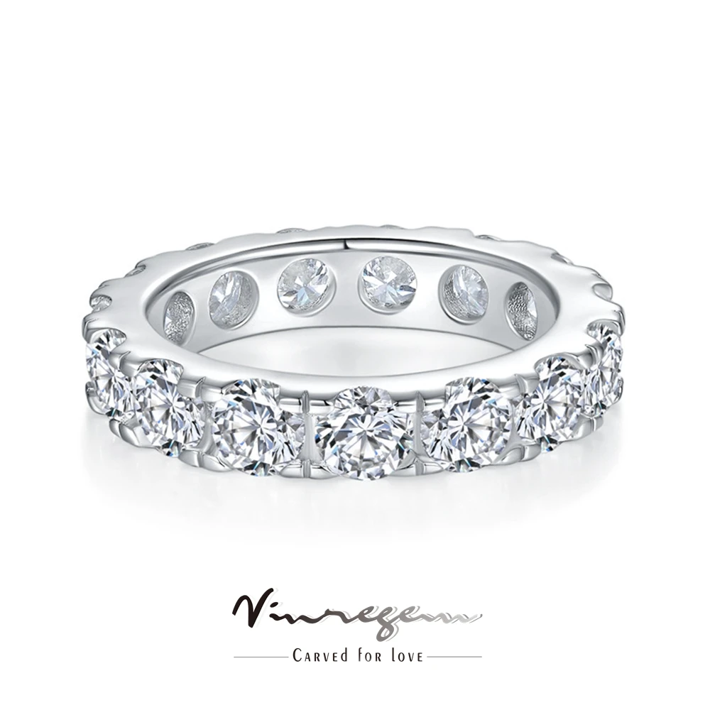 Vinregem 925 Sterling Silver 3EX VVS1 White Gold 4MM D Moissanite Pass Test Diamond Wedding Band Ring for Women Men Wholesale
Vinregem 925 Sterling Silver 3EX VVS1 White Gold 4MM D Moissanite Pass Test Diamond Wedding Band Ring for Women Men Wholesale
