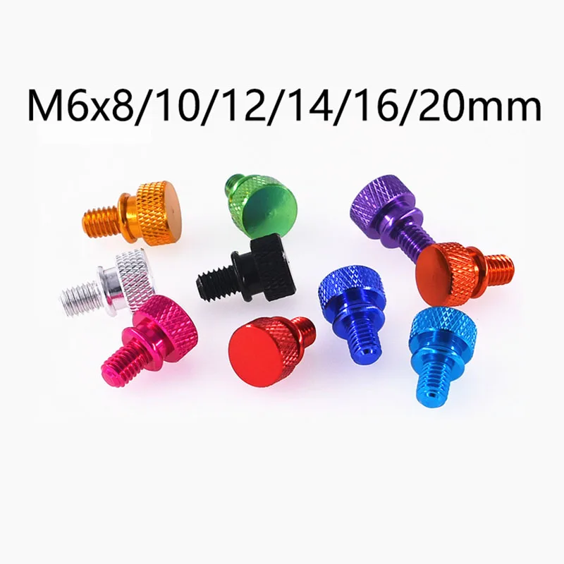 1Pcs M6x8/10/12/14/16/20mm Aluminum Step Thumb Screw Computer Case Screw Knurled Hand Screws Anodized 10 Colors
1Pcs M6x8/10/12/14/16/20mm Aluminum Step Thumb Screw Computer Case Screw Knurled Hand Screws Anodized 10 Colors