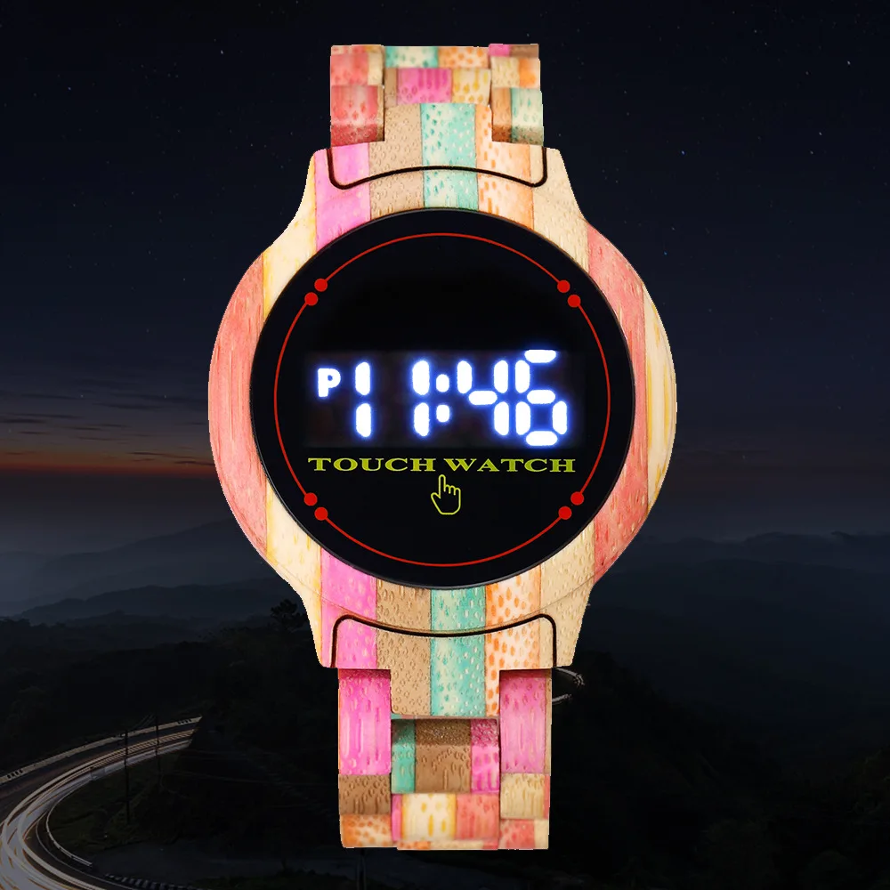 New Arrived Wooden Watch Factory Selling Cheaper Wholesale Unisex Touch LED Display Digital Wood Wristwatch for Students
New Arrived Wooden Watch Factory Selling Cheaper Wholesale Unisex Touch LED Display Digital Wood Wristwatch for Students