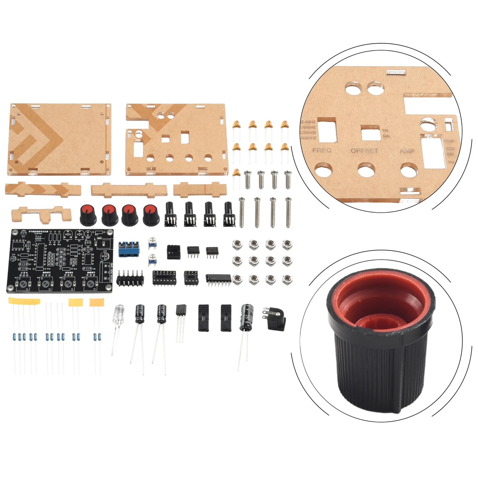DIY Kit Signal Generator XR2206 Sine/Triangle/Square Waveforms Adjustable Frequency/Amplitude High Speed Op Amp
DIY Kit Signal Generator XR2206 Sine/Triangle/Square Waveforms Adjustable Frequency/Amplitude High Speed Op Amp
