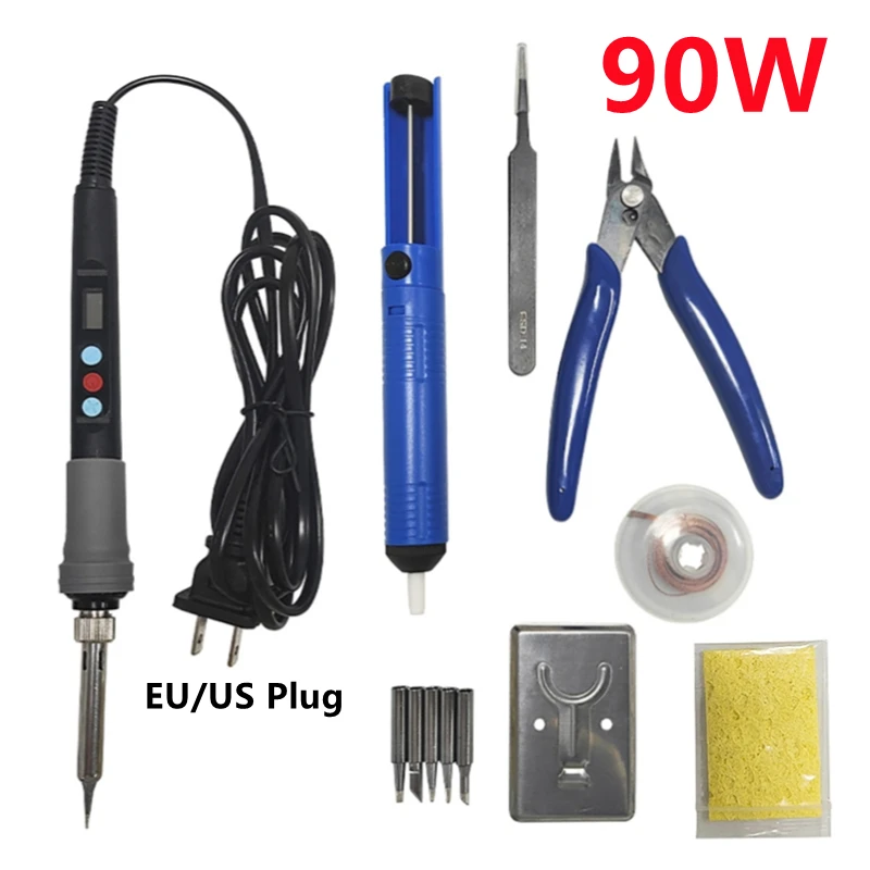 90W Soldering Iron Protable Digital Temp Adjustment Automatic Sleep Internal Thermal Ceramic Heating 926 Electronic Welding Tool
90W Soldering Iron Protable Digital Temp Adjustment Automatic Sleep Internal Thermal Ceramic Heating 926 Electronic Welding Tool