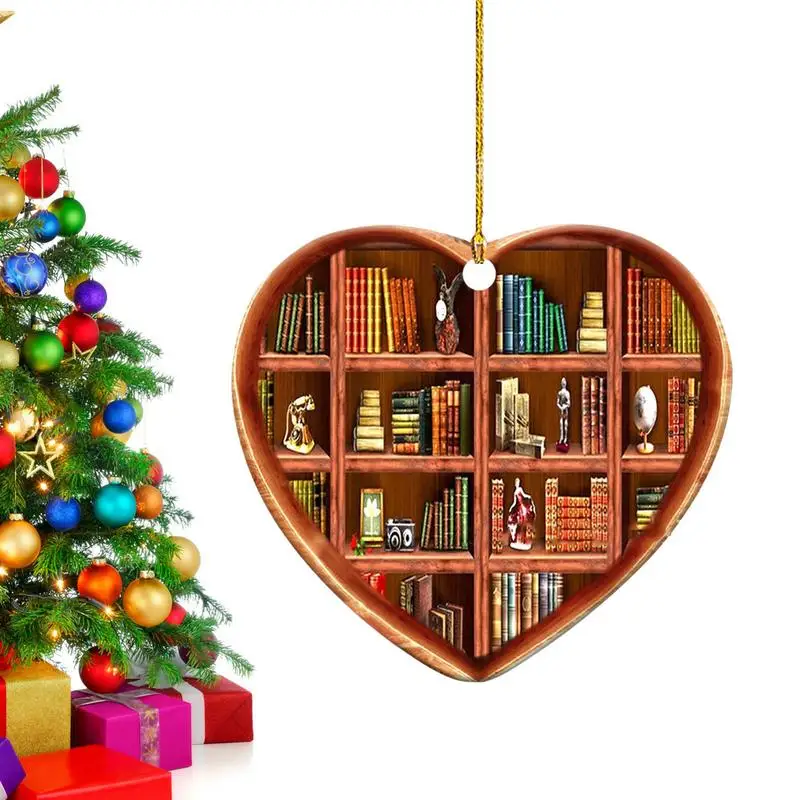 Book Lovers Heart Shaped Bookshelf Christmas Pendant Acrylic Drop Ornament Christmas Car Pendant Tree Hanging Decoration
Book Lovers Heart Shaped Bookshelf Christmas Pendant Acrylic Drop Ornament Christmas Car Pendant Tree Hanging Decoration