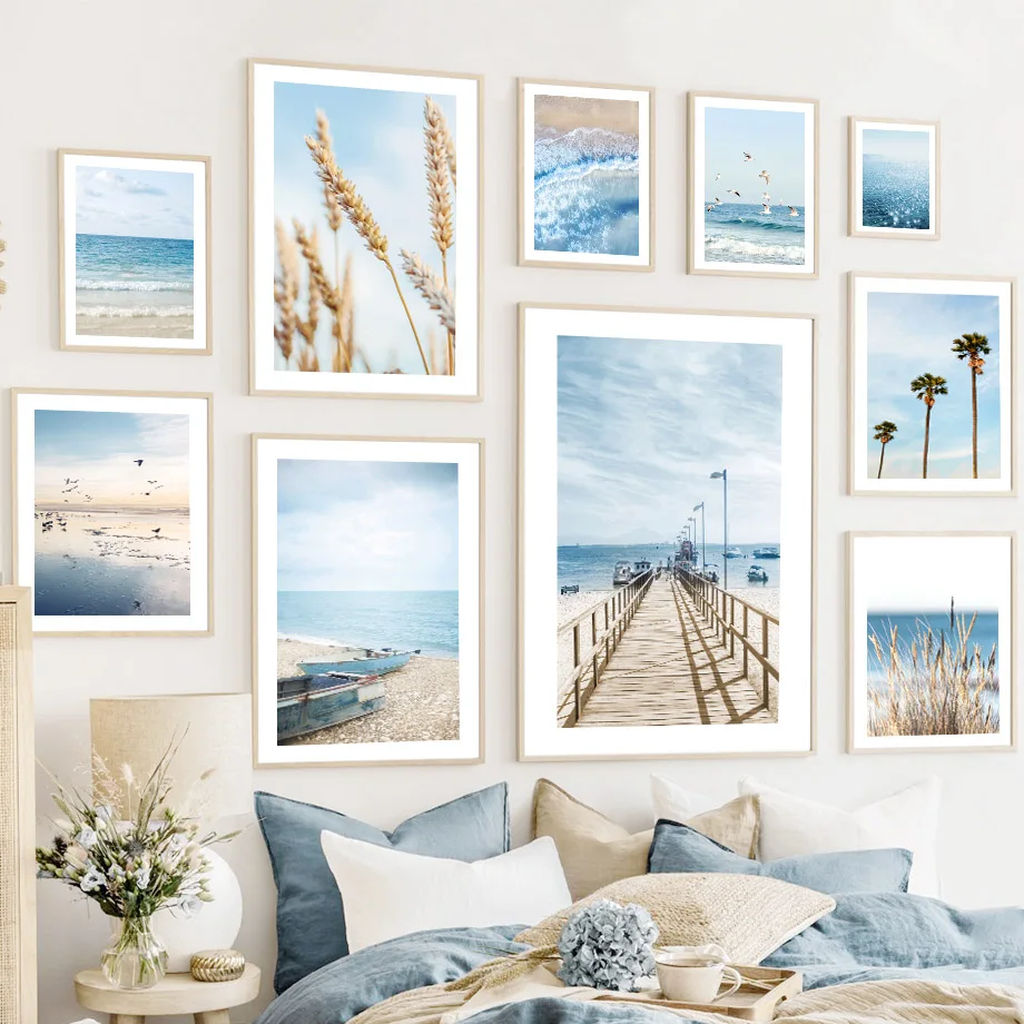 Blue Sea Wave Beach Wheat Coconut Tree Wall Art Canvas Painting Salon Decor Posters And Prints Wall Picture For Living Room Home
Blue Sea Wave Beach Wheat Coconut Tree Wall Art Canvas Painting Salon Decor Posters And Prints Wall Picture For Living Room Home