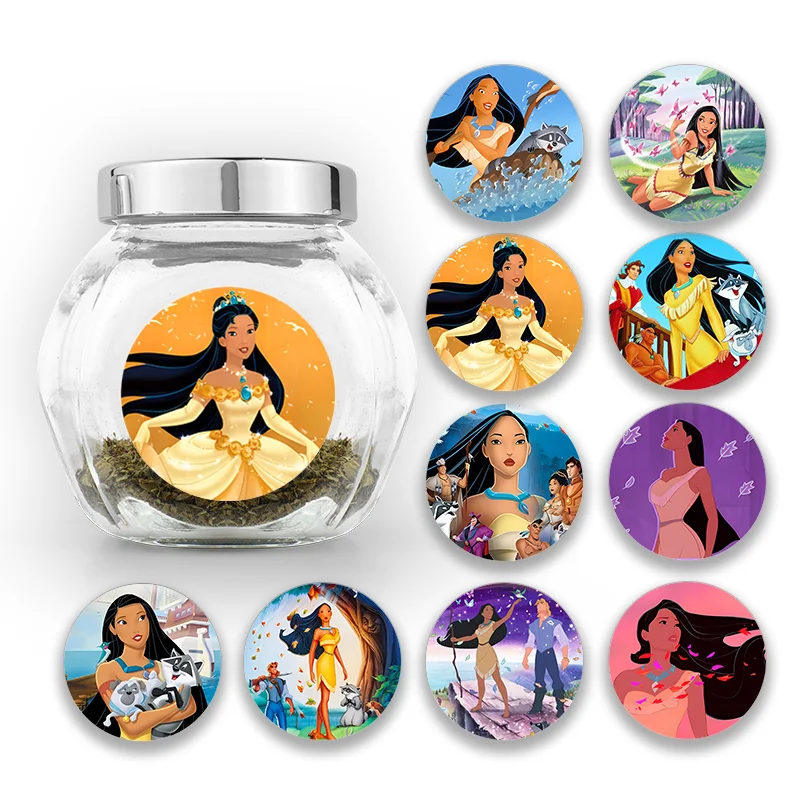 Тематические Мультяшные круглые наклейки Disney Покахонтас, детский день рождения, конфетная банка для печенья, декоративная упаковка, ярлыки, товары
Тематические Мультяшные круглые наклейки Disney Покахонтас, детский день рождения, конфетная банка для печенья, декоративная упаковка, ярлыки, товары