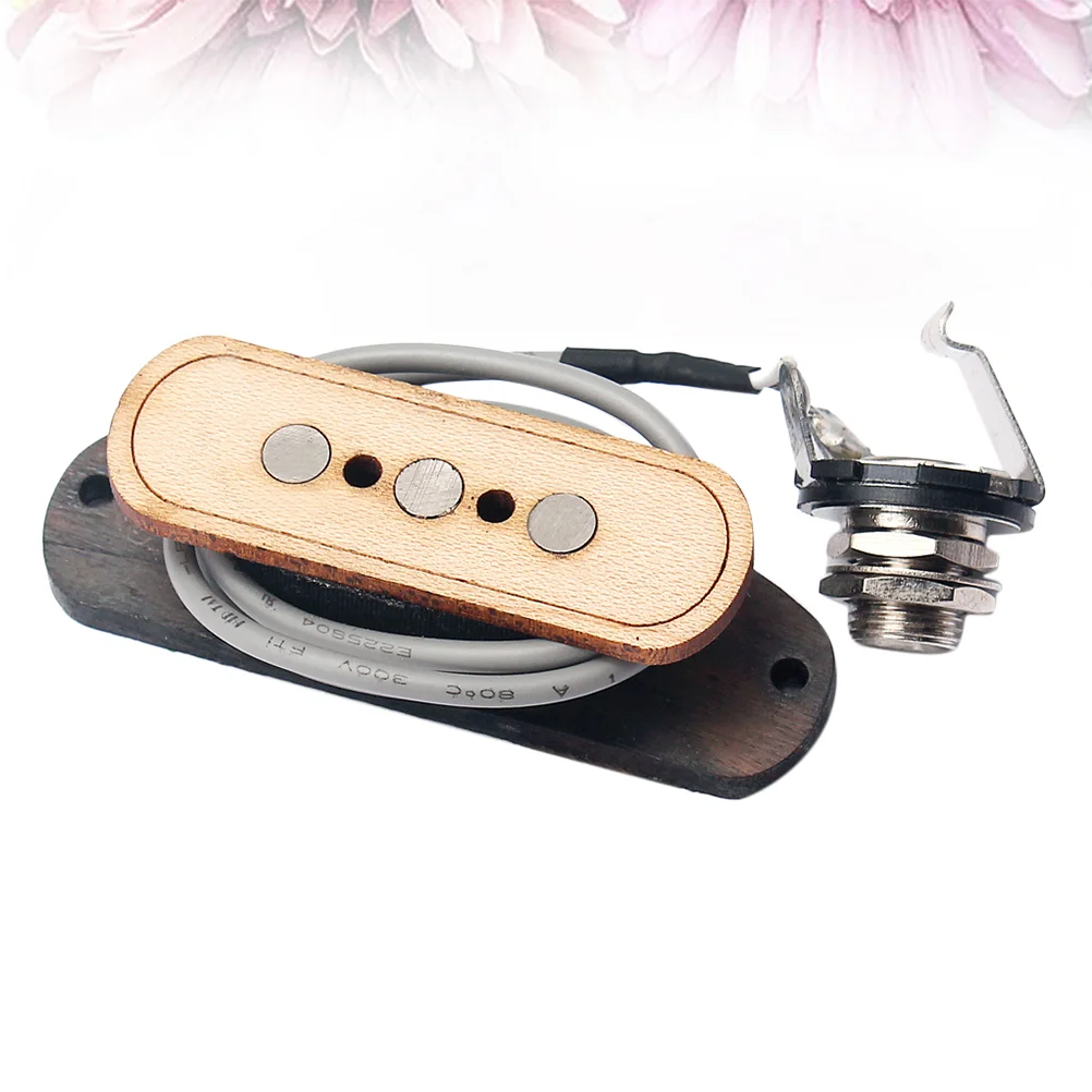 Soundhole Pickup For 3 String Electric Guitar Replacement Accessories Parts Light Brown
Soundhole Pickup For 3 String Electric Guitar Replacement Accessories Parts Light Brown