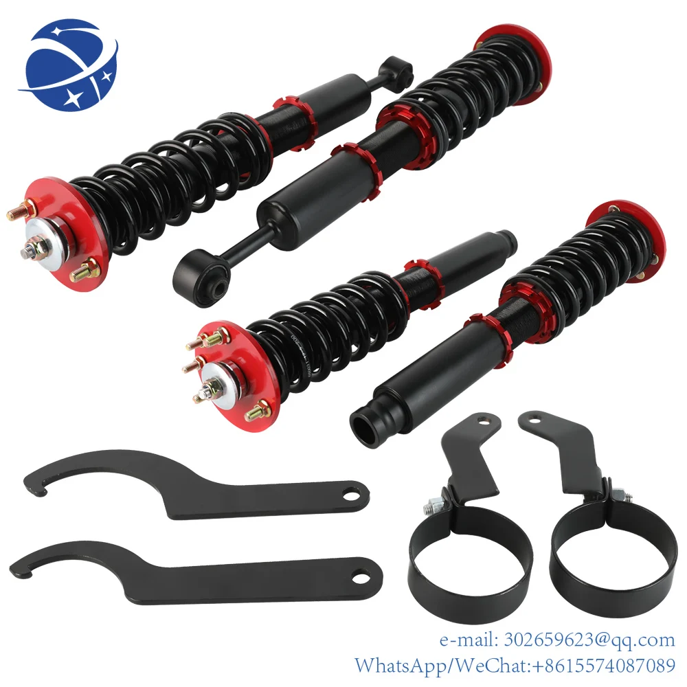 

yyhc 4x Coilover Strut Suspension Spring Shock for 03-07 Honda Accord and 04-08 Acura TSX COV603-BK-RD