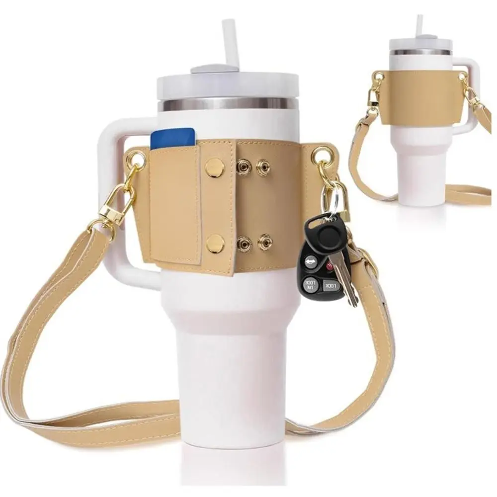 with strap Water Bottle Handle Shoulder Strap 30-40oz Bottles PU Leather Tumbler Handle Universal for Stanley
with strap Water Bottle Handle Shoulder Strap 30-40oz Bottles PU Leather Tumbler Handle Universal for Stanley