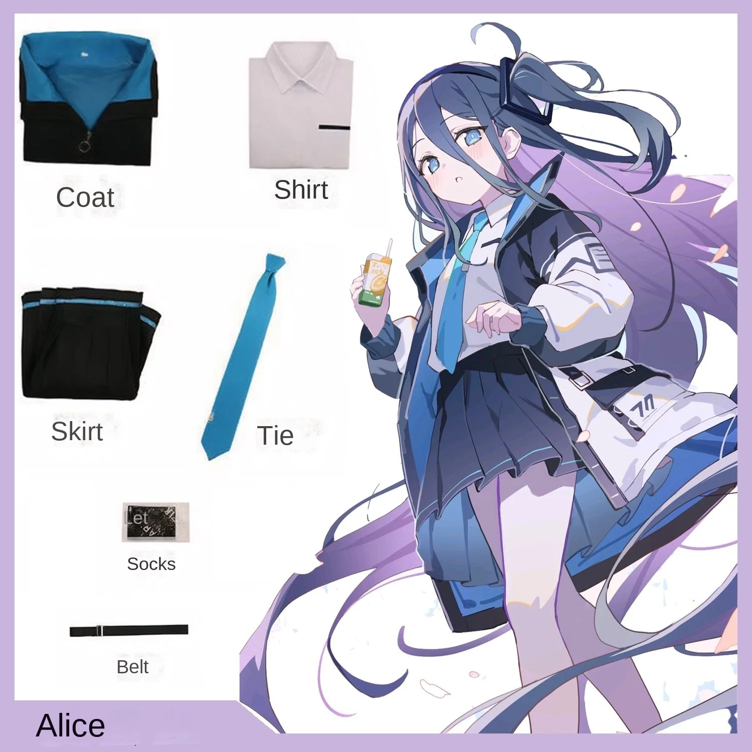 Arisu Cosplay Costume Wig Coat Game Blue Archive Cosplay High School Uniform Halloween Party for Women Girls
Arisu Cosplay Costume Wig Coat Game Blue Archive Cosplay High School Uniform Halloween Party for Women Girls