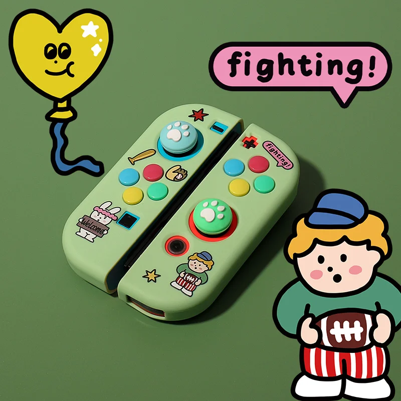 Cute Game Console Silicone Cover for Nintendo Switch Oled Protective Case NS Switch Handle Case Skin Feel Sleeve Cartoon Caps
Cute Game Console Silicone Cover for Nintendo Switch Oled Protective Case NS Switch Handle Case Skin Feel Sleeve Cartoon Caps