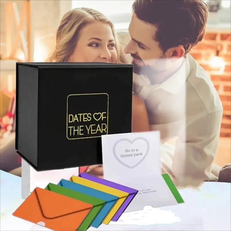 

52 Week Of Dates Box Of Date Night Ideas Paper With Sealed Date A Date Night Box For Weddings Anniversaries Date Tool
