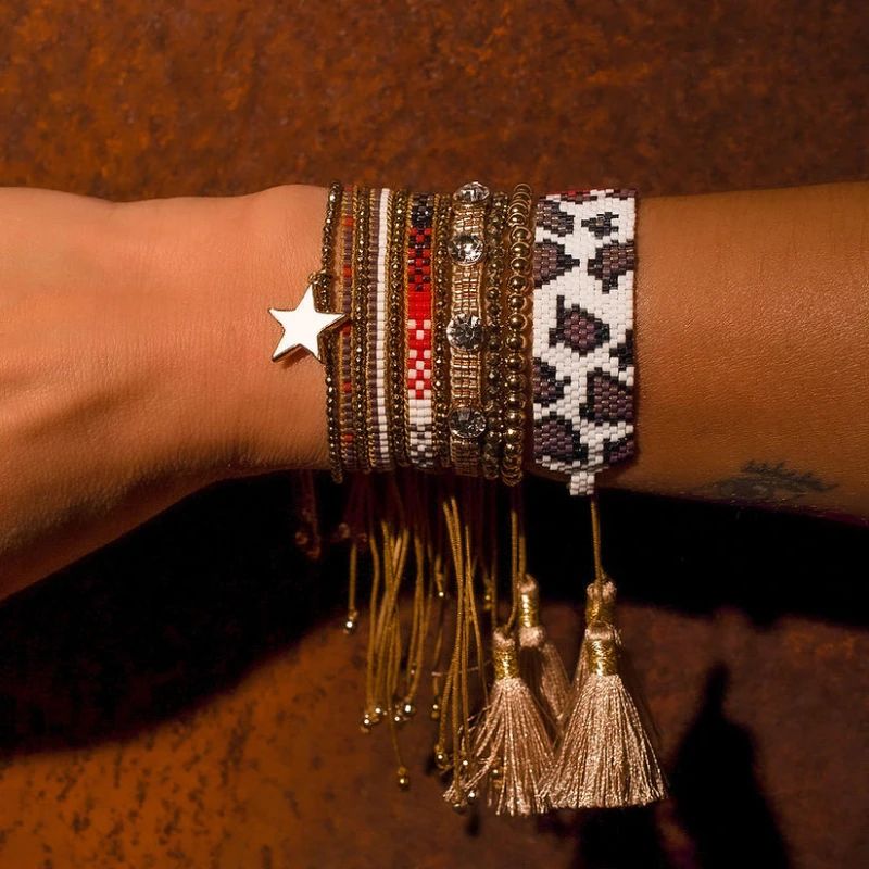 Go2boho Leopard Pattern Pulseras Jewelry Handmade Woven Loom Adjustable Miyuki Brand Glass Beads Bracelet Jewellery For Women
Go2boho Leopard Pattern Pulseras Jewelry Handmade Woven Loom Adjustable Miyuki Brand Glass Beads Bracelet Jewellery For Women