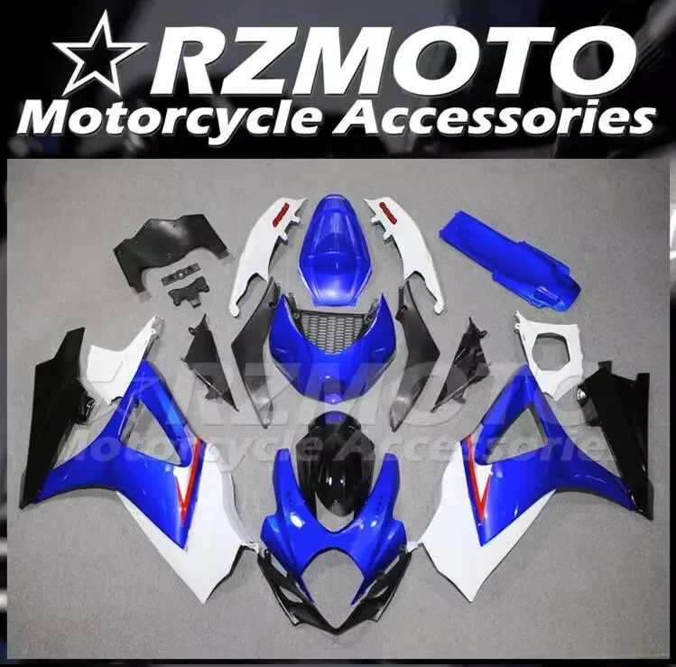

Injection Mold New ABS Motorcycle Fairings Kits Fit For SUZUKI 1000 K7 2007 2008 Bodywork Set Custom Cool Blue White
