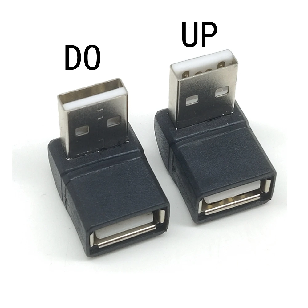 

90 grad Links Rechts Abgewinkelt USB 2,0 Stecker Auf Buchse Adapter Stecker Für Laptop PC Whosale:Dropship