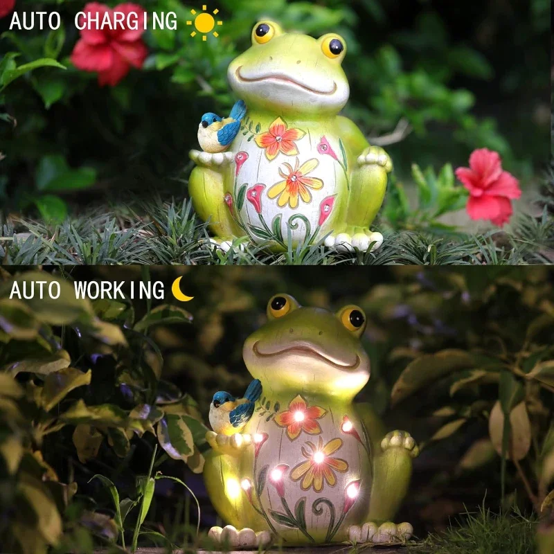 Outdoor Frog Sculptures,Solar Garden Outdoor Statues,Frog Statues Funny Home Decor,Garden Decorations for Patio,Lawn,Ornament
Outdoor Frog Sculptures,Solar Garden Outdoor Statues,Frog Statues Funny Home Decor,Garden Decorations for Patio,Lawn,Ornament