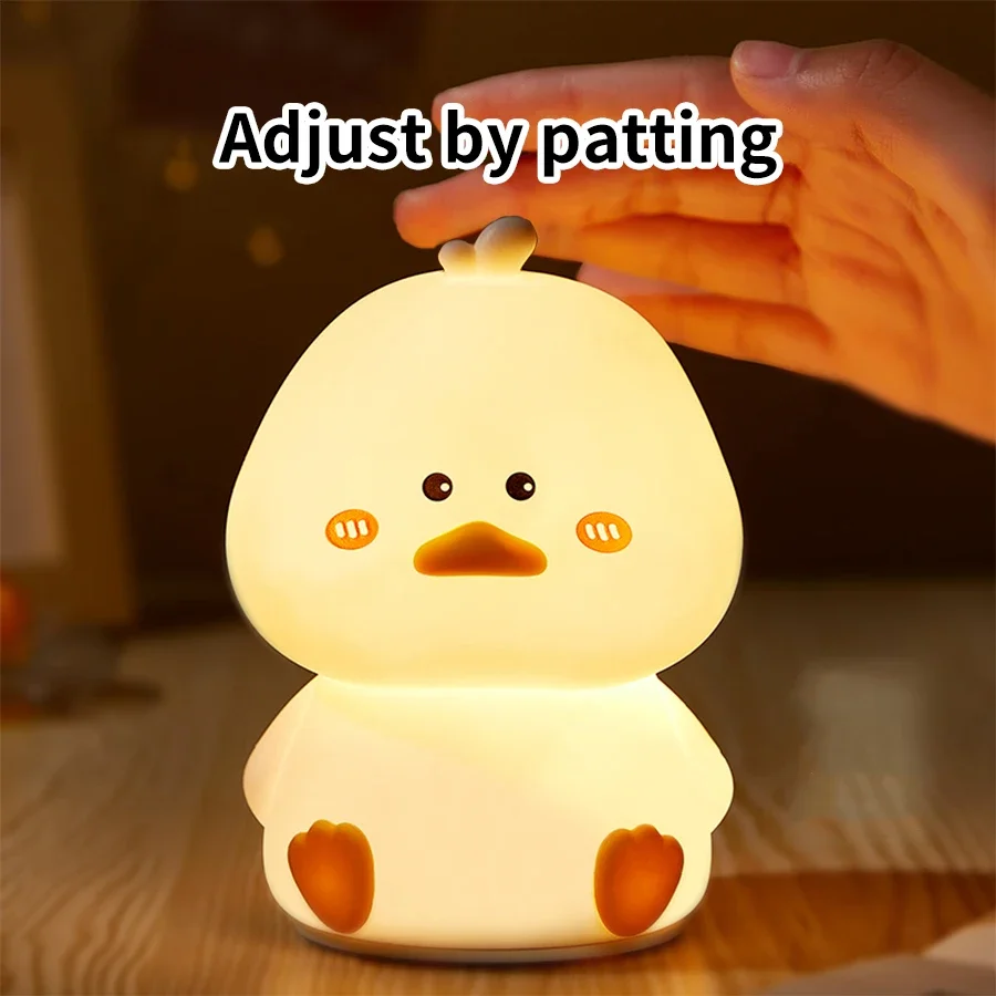 Bedroom Decoration Cute Duck Anime Silicone Night Lamp for Children Birthday Holiday Gifts Bedside Table Lamp Led Night Light
Bedroom Decoration Cute Duck Anime Silicone Night Lamp for Children Birthday Holiday Gifts Bedside Table Lamp Led Night Light