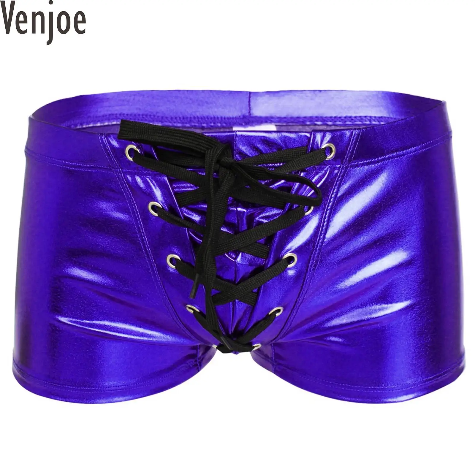 Mens Wet Look Patent Leather Drawstring Boxer Briefs Swimwear Metallic Shiny Underwear Swim Trunk Thong Lingerie Underpant 
Mens Wet Look Patent Leather Drawstring Boxer Briefs Swimwear Metallic Shiny Underwear Swim Trunk Thong Lingerie Underpant