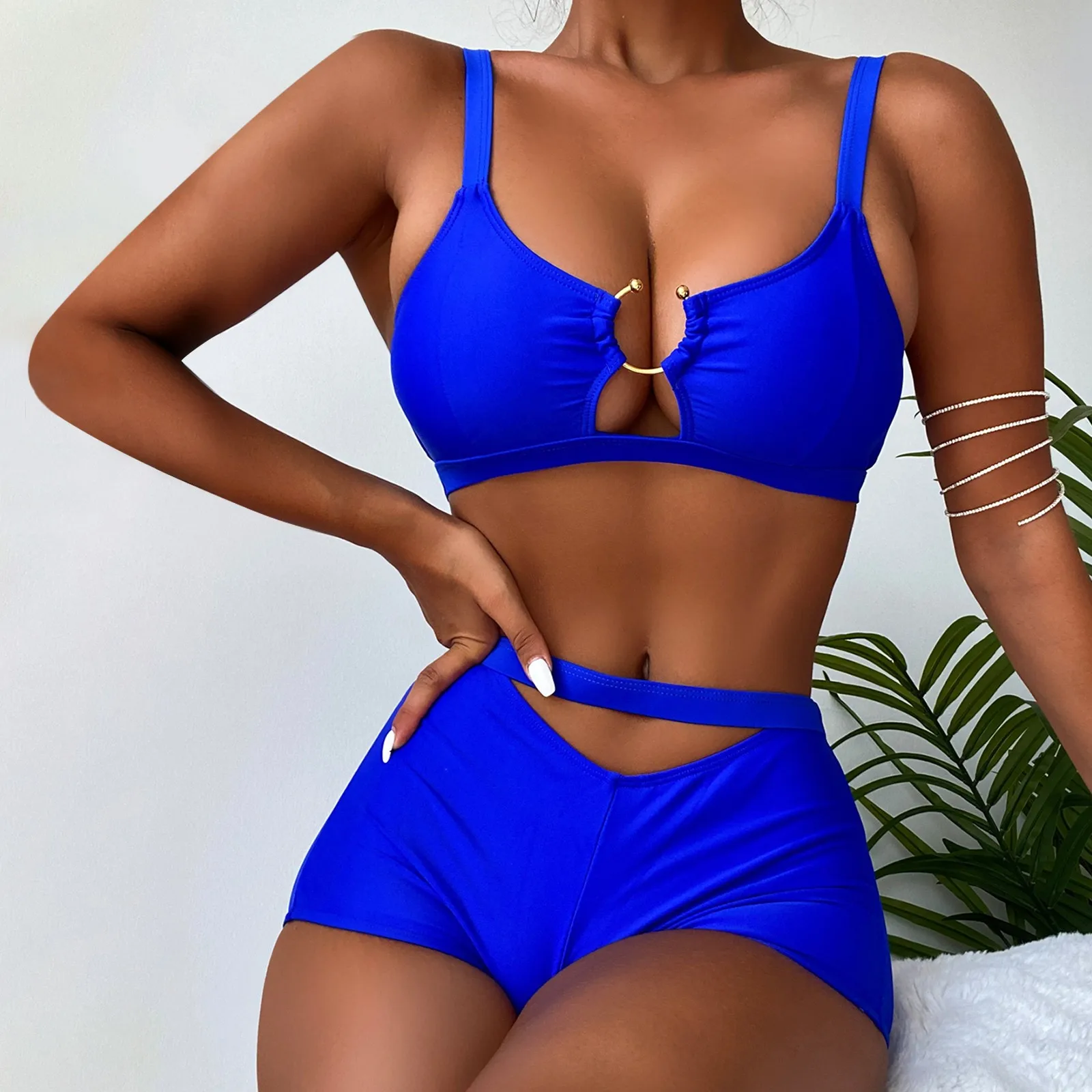 Solid High Waist Women Bikini Swimwear Sexy Hot Summer Bikini Mujer Set Push-Up Brazilian Blue Beachwear Swimsuit Feminina 2022
Solid High Waist Women Bikini Swimwear Sexy Hot Summer Bikini Mujer Set Push-Up Brazilian Blue Beachwear Swimsuit Feminina 2022