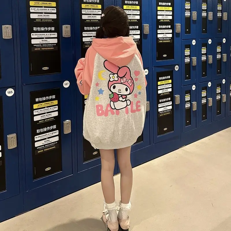 Милый женский кардиган на молнии с рисунком из мультфильма My Meldoy Girl, свитер с капюшоном и цветным принтом сердечек, Y2Y, 2023
Милый женский кардиган на молнии с рисунком из мультфильма My Meldoy Girl, свитер с капюшоном и цветным принтом сердечек, Y2Y, 2023