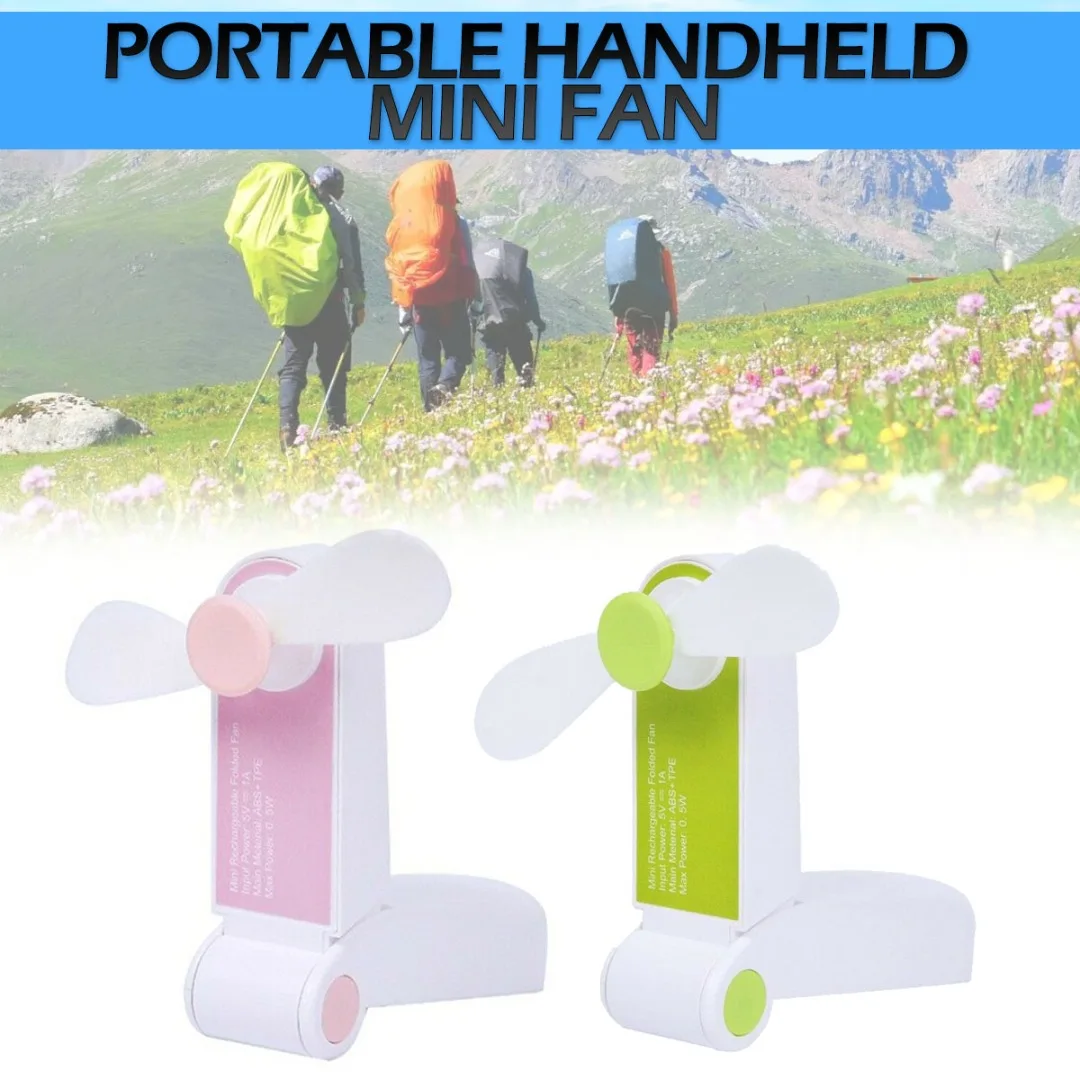 

Mini USB Fan Portable Handheld Electric Fans Rechargeable Quiet Pocket Cooling Air Cooler Usb Travel Camping Fold Fans