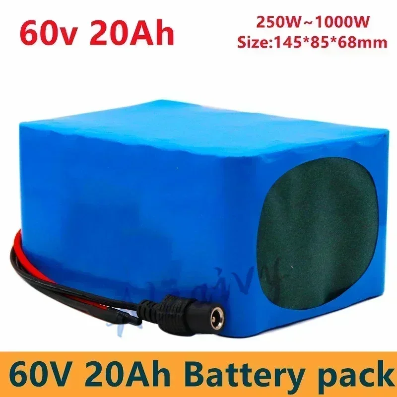 

60V 16S2P 20Ah 18650 Li-ion Battery Pack 67.2V Lithium Ion 20000mAh Ebike Electric bicycle Scooter with 30A BMS 750W 1000Watt