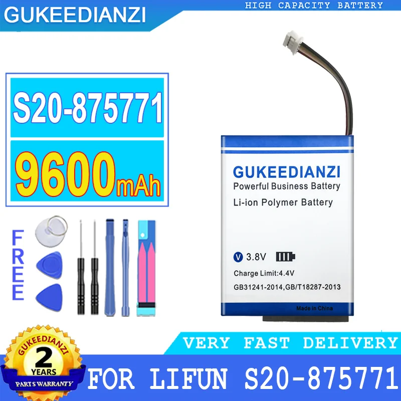 

9600mAh GUKEEDIANZI Battery For LIFUN S20-875771 4-wire plug Big Power Bateria