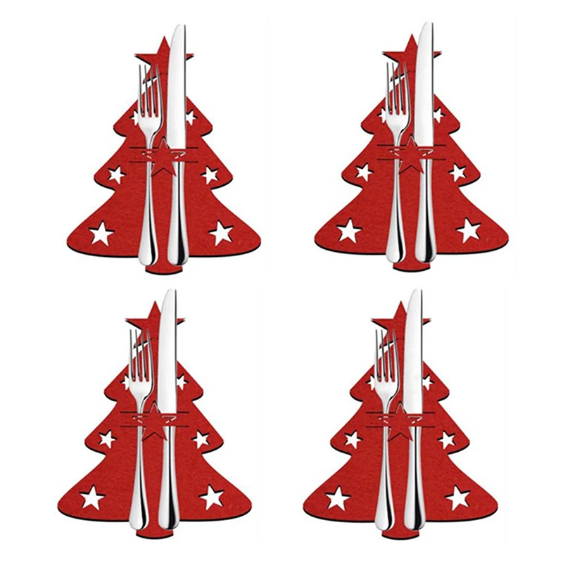 4pcs Christmas Tree Cutlery Knife Fork Covers Table Decor Xmas Tableware Decoration Holder Bags Christmas Decorations For Home
4pcs Christmas Tree Cutlery Knife Fork Covers Table Decor Xmas Tableware Decoration Holder Bags Christmas Decorations For Home