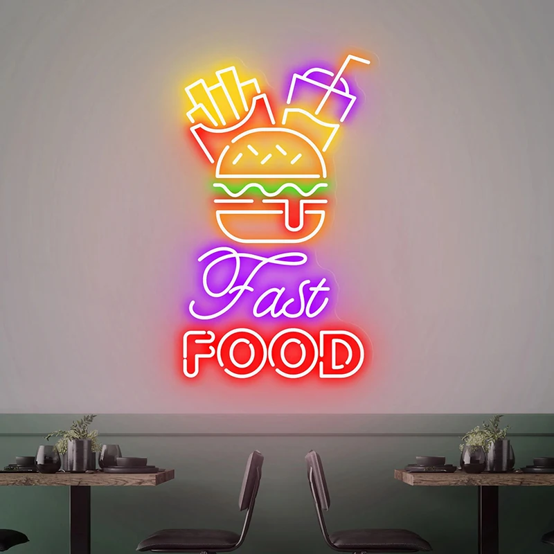 Fast Food Neon Sign Hamburger Cola Neon Led Street Fast Food Wall Decor Neon Signs Restaurant Kitchen Custom Night Light
Fast Food Neon Sign Hamburger Cola Neon Led Street Fast Food Wall Decor Neon Signs Restaurant Kitchen Custom Night Light