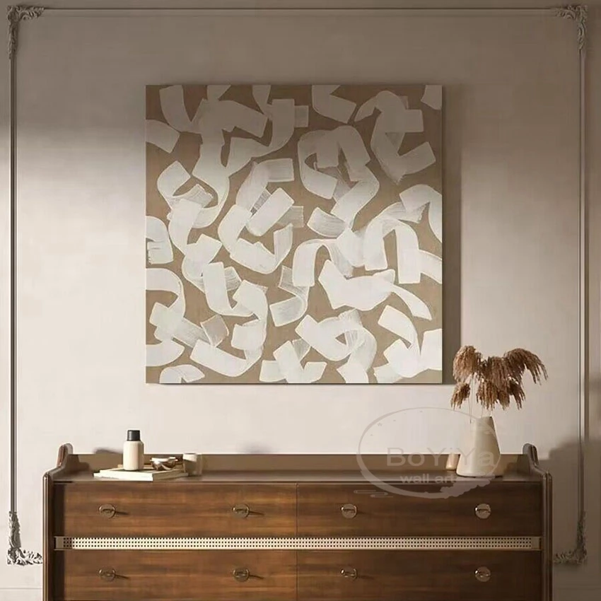 Nordic Modern Coffee Colored White Ribbon Pure Handmade Oil Painting Home Decoration For Dedroom Dining Room Living Room Sofa
Nordic Modern Coffee Colored White Ribbon Pure Handmade Oil Painting Home Decoration For Dedroom Dining Room Living Room Sofa