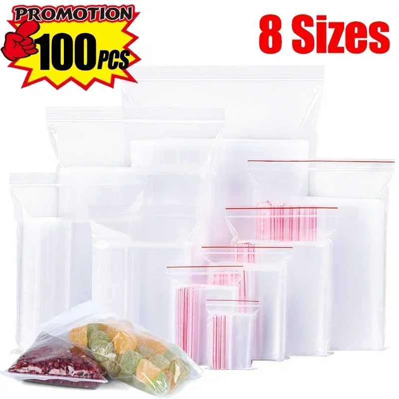 100pcs Plastic Sealing Bags Thicken Clear Resealable Zipper Lock Mini Bag Storage Jewelry Nuts Fresh Packaging Pouch Organizer
100pcs Plastic Sealing Bags Thicken Clear Resealable Zipper Lock Mini Bag Storage Jewelry Nuts Fresh Packaging Pouch Organizer