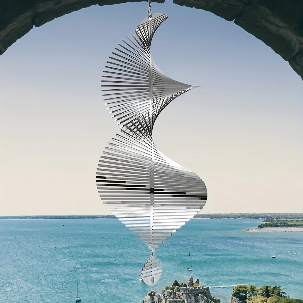 1pc, Outdoor Hanging Decoration Of 3D Sliver Tornado Tree Spiral Wind Spinners Metal Stainless Steel Turntable Outdoor Garden Ba
1pc, Outdoor Hanging Decoration Of 3D Sliver Tornado Tree Spiral Wind Spinners Metal Stainless Steel Turntable Outdoor Garden Ba