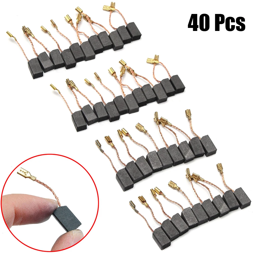 40 Pcs Motor Carbon Brushes 6*8*14mm Set Replacement Parts For Electric Drill Angle Grinder Power Tools Accessories
40 Pcs Motor Carbon Brushes 6*8*14mm Set Replacement Parts For Electric Drill Angle Grinder Power Tools Accessories