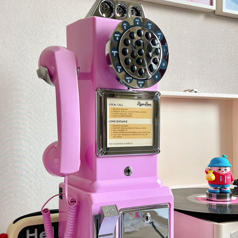 Vintage telephone landline coin-operated wall-mounted creative vintage antique home landline
Vintage telephone landline coin-operated wall-mounted creative vintage antique home landline