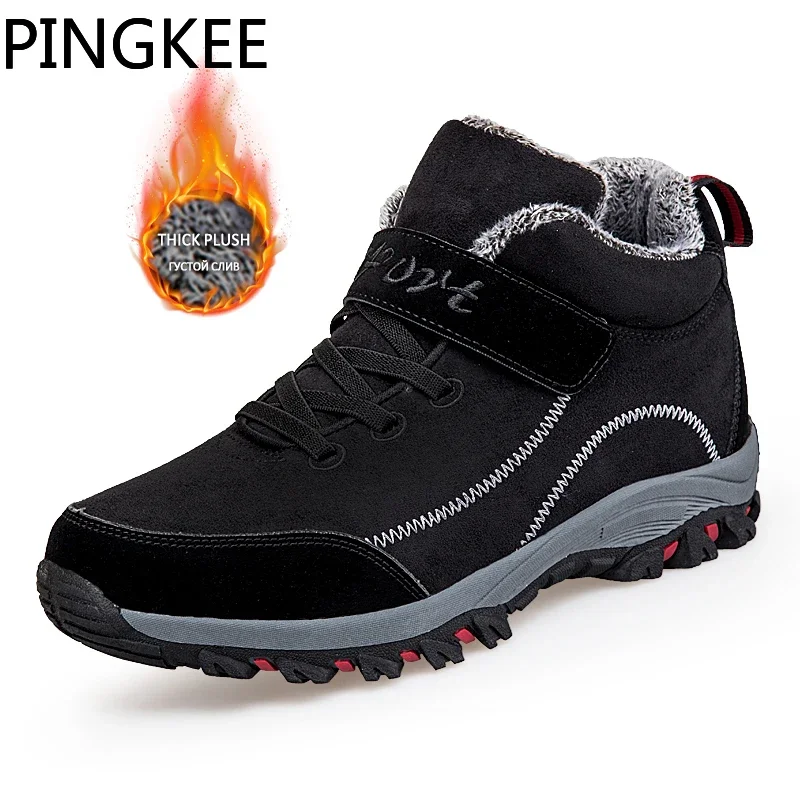 PINGKEE Hook Loop Lace Up Closure Warm Short Plush Cushion Winter Trekking Backpacking Hiking Snow Boot Shoes Sneakers For Men
PINGKEE Hook Loop Lace Up Closure Warm Short Plush Cushion Winter Trekking Backpacking Hiking Snow Boot Shoes Sneakers For Men