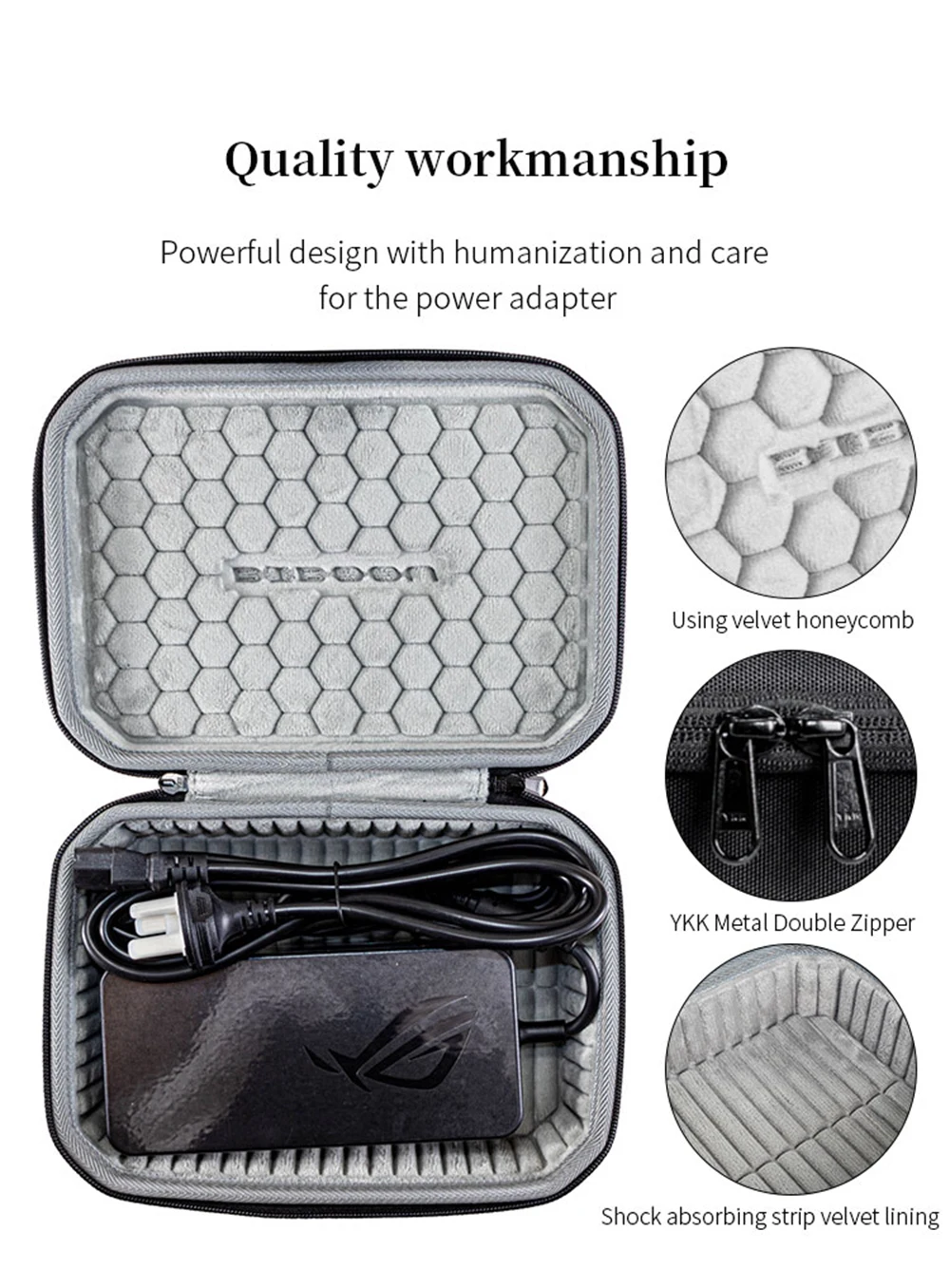 Hard EVA Storage Bag for Republic of Gamers ROG Notebook 330W 240W 280W Power Adapter Box Portable Laptop AC Adapter Carry Case Hard EVA Storage Bag for Republic of Gamers ROG Notebook 330W 240W 280W Power Adapter Box Portable Laptop AC Adapter Carry Case