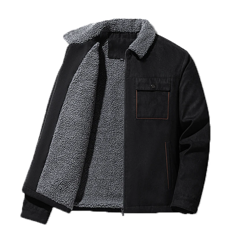 2024New Men Autumn Winter Casual Breathable Fleece Thickened Lambswool Jacket Coats Male Black Lapel High Quality BusinessJacket
2024New Men Autumn Winter Casual Breathable Fleece Thickened Lambswool Jacket Coats Male Black Lapel High Quality BusinessJacket