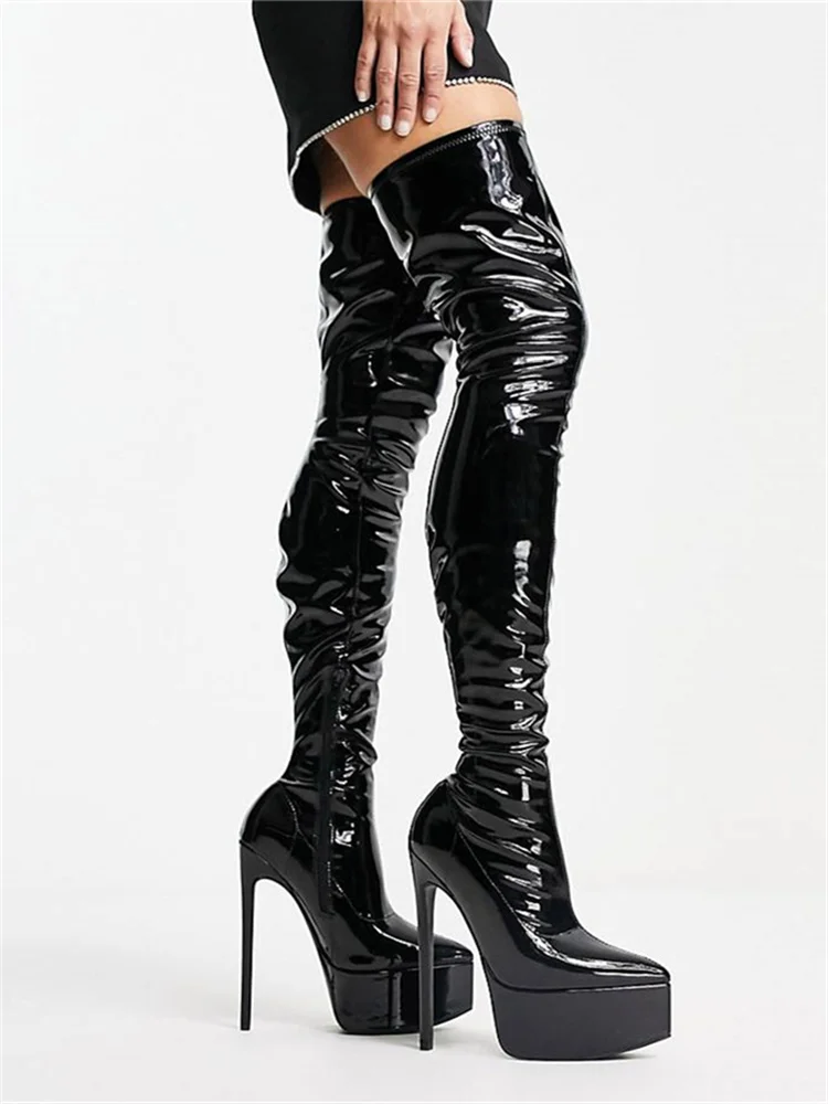 Sexy High Heels Women Boots 2023 Winter Platform Over The Knee Boots Sexy Stilettos Gothic Pointed Toes Long Boots Dropshopping
Sexy High Heels Women Boots 2023 Winter Platform Over The Knee Boots Sexy Stilettos Gothic Pointed Toes Long Boots Dropshopping