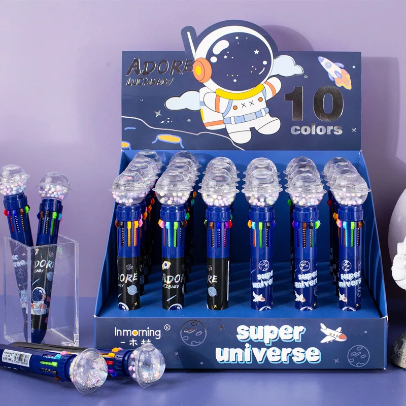 24 Pens/Box Creative Astronaut 10 Colors Oil Ballpoint Pen Cute Press 0.5mm Ball Pens Office School Writing Supplies
24 Pens/Box Creative Astronaut 10 Colors Oil Ballpoint Pen Cute Press 0.5mm Ball Pens Office School Writing Supplies