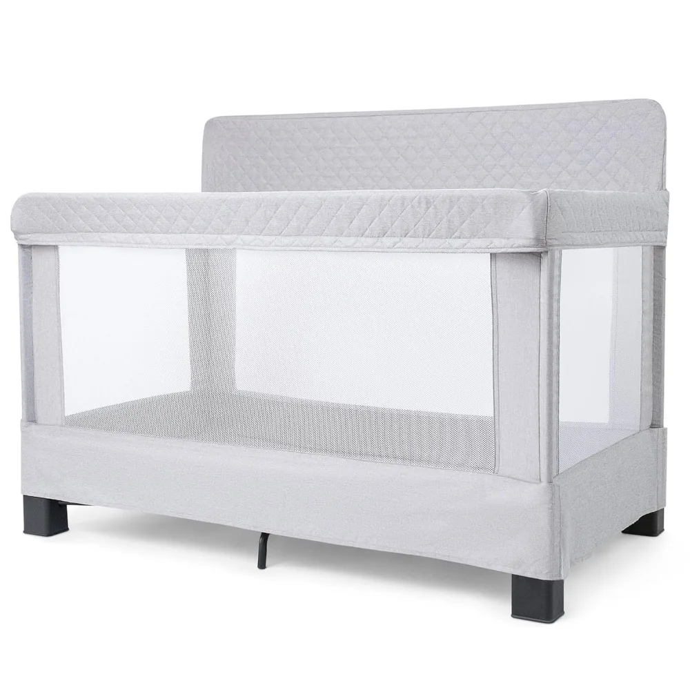 Baby Delight Horizon Full Size Crib, Breathable Mesh Walls, Tool-Free Assembly Baby Bed, Luxe Quilted Easy to Clean Fabric, Grey
Baby Delight Horizon Full Size Crib, Breathable Mesh Walls, Tool-Free Assembly Baby Bed, Luxe Quilted Easy to Clean Fabric, Grey